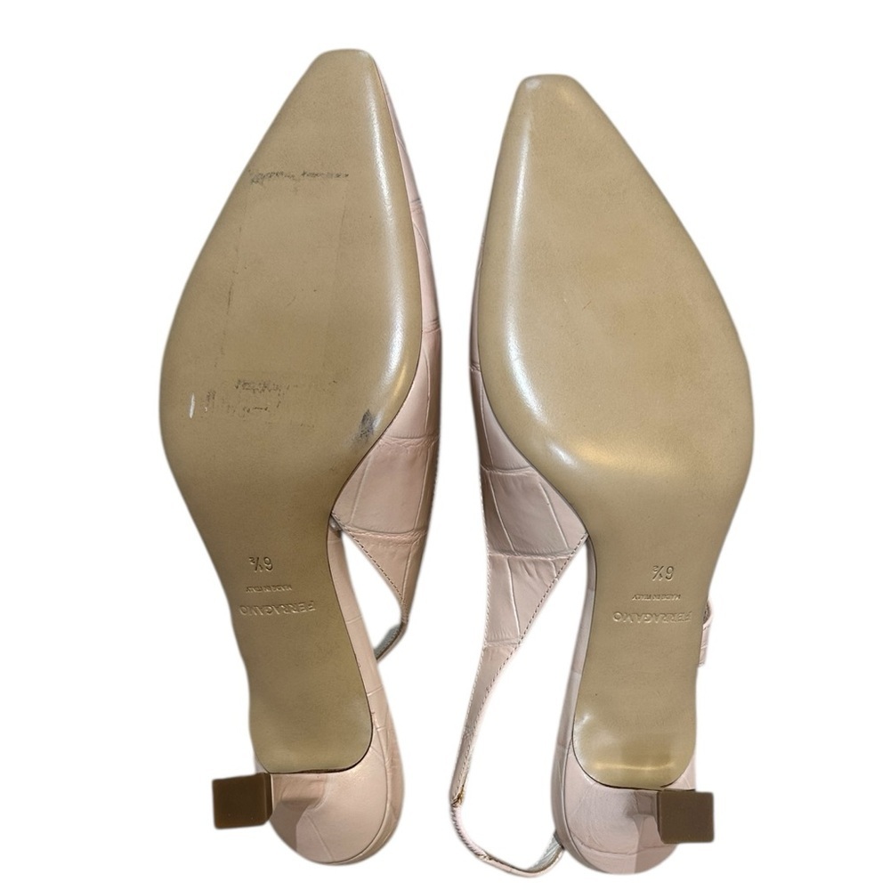Salvatore Ferragamo Slingback Soft Blush Pink Women's Shoes 6 1/2 D - Picture 8 of 10